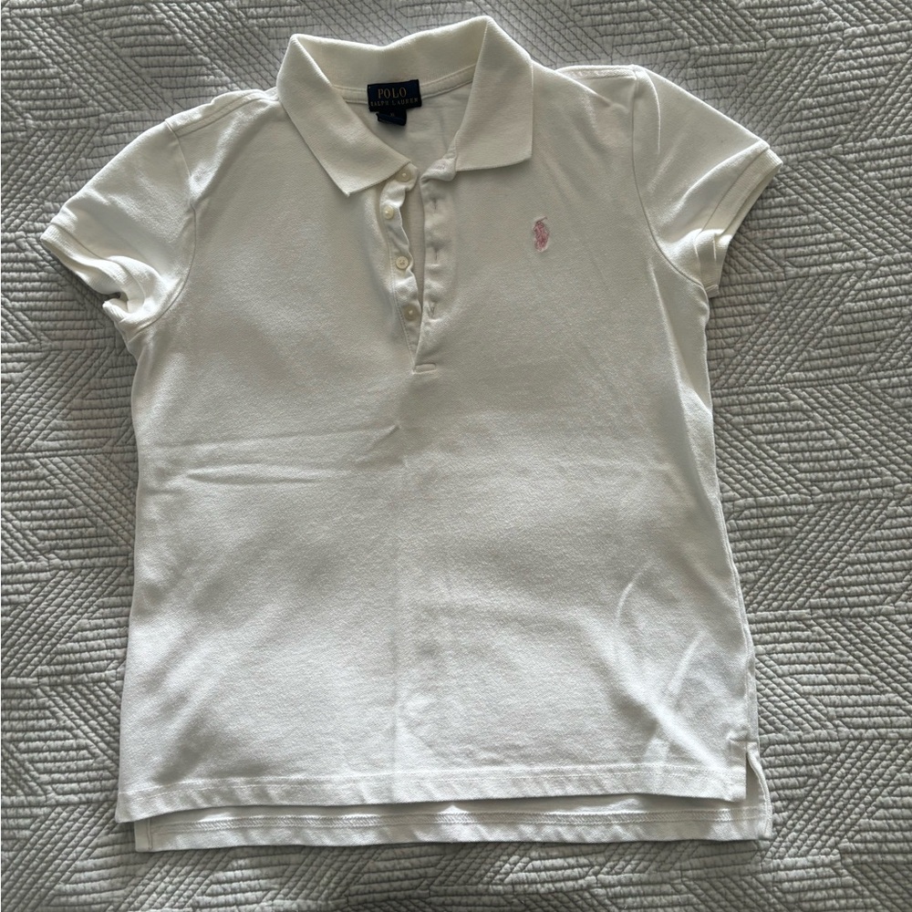 Girls Ralph Lauren Stretch Cotton Mesh POLO Shirt